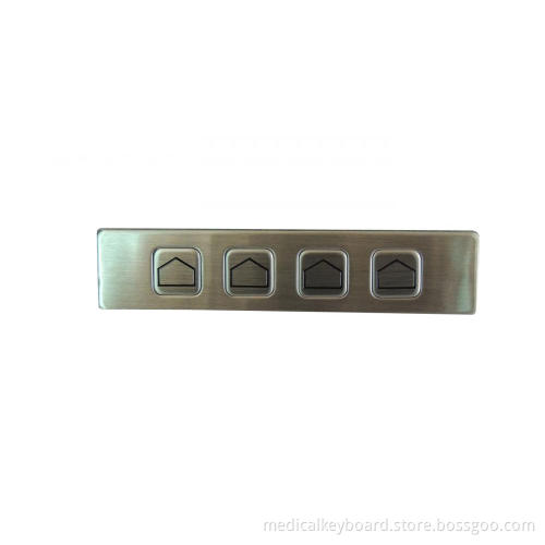 vandal proof metal numeric function keypad with 4 keys for ATM and access control